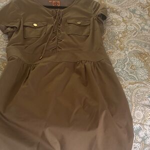 Tory Burch Olive and Orange Emblem